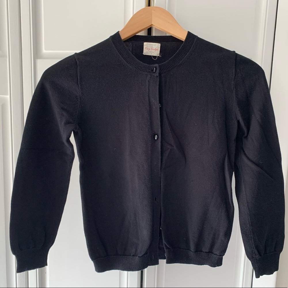Crewcuts black girls cardigan